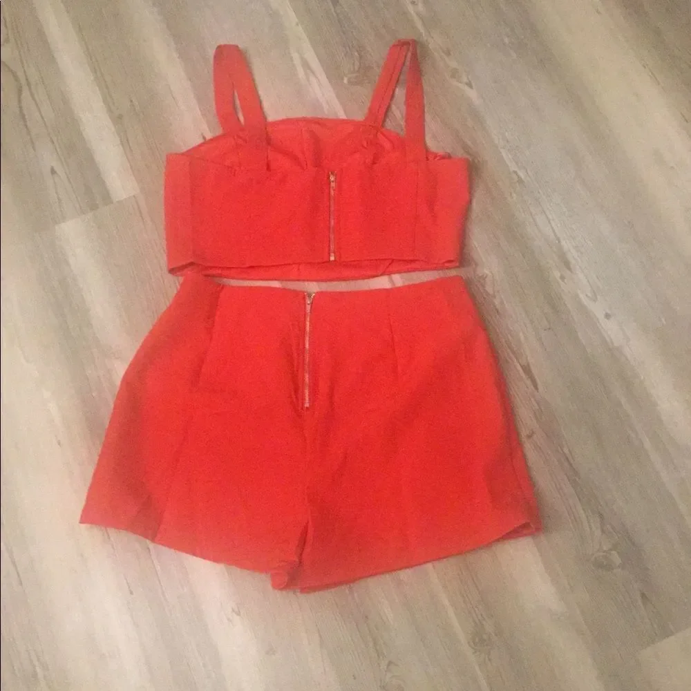 NWT~Button Front Crop Cami Top & Skort Set Sz L